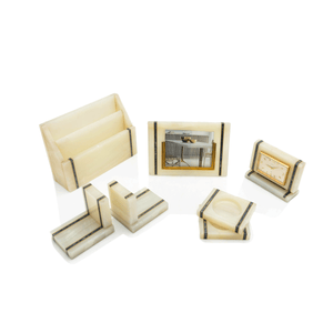 Asprey Desk Set, Onyx & Lapis