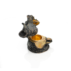 Bronze Bear Inkwell