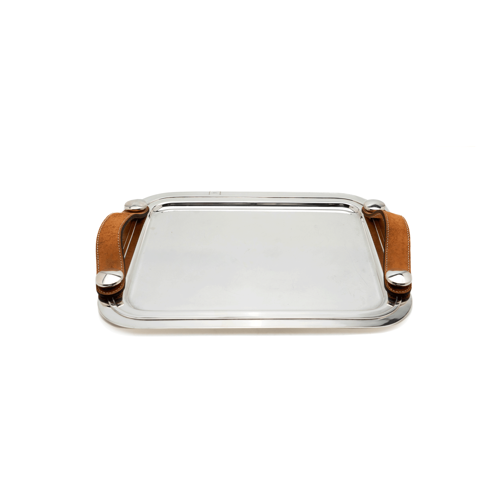 Hermes Serving Tray, Leather Handles