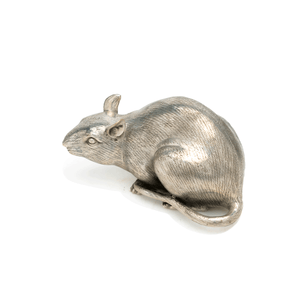 Japanese Mouse, Silvered Bronze