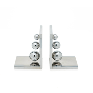Jacques Adnet Silvered Bronze Bookends