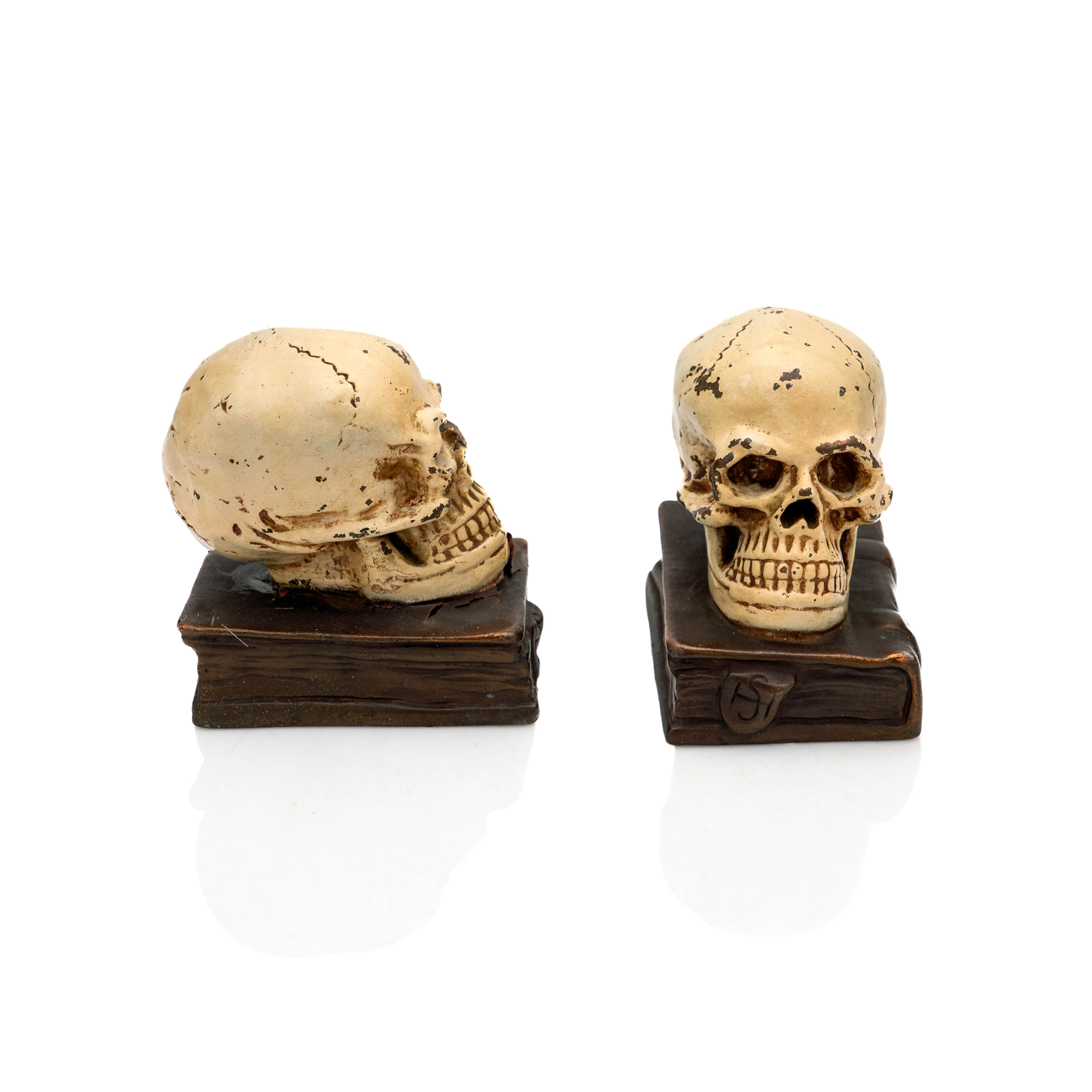 Skull Bookends, 1930s