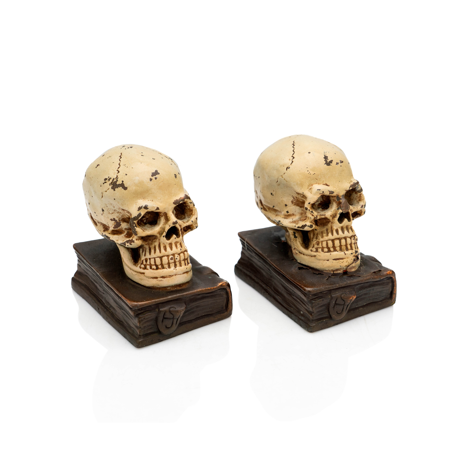Skull Bookends, 1930s
