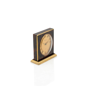 Hermes Tortoise Lacquer Clock