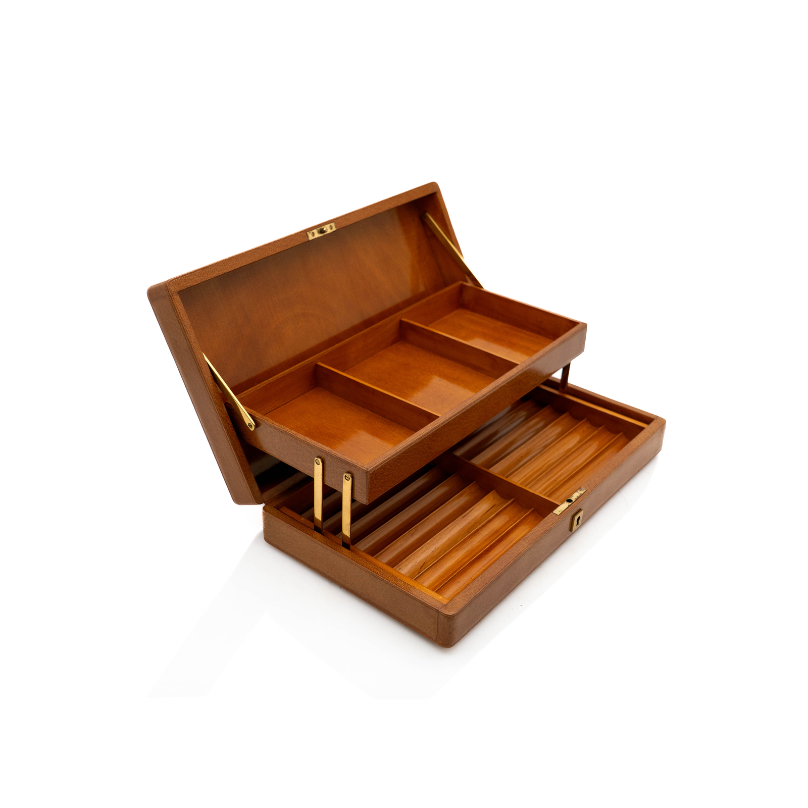 French Leather Cigar Box