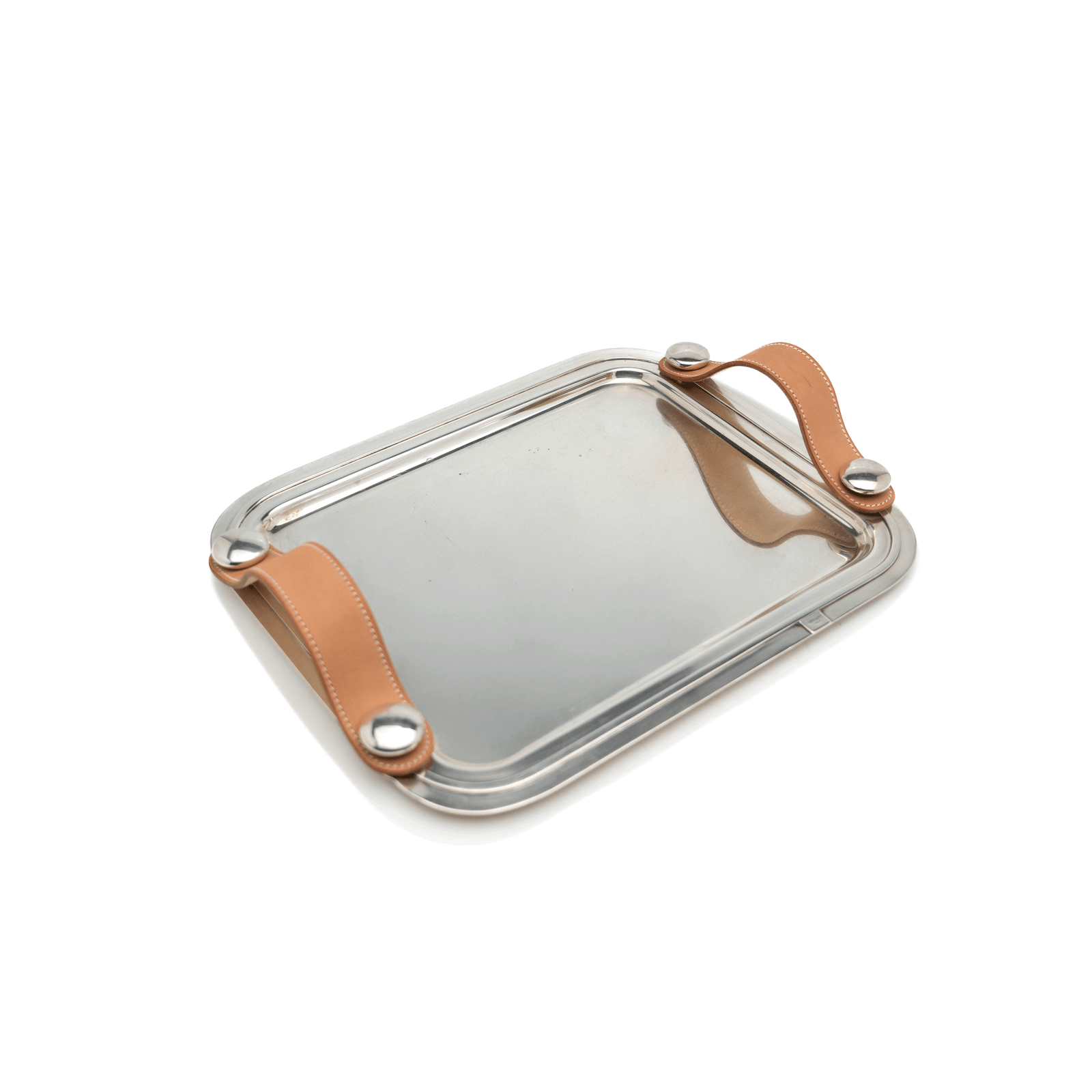 Hermes Tray with Leather Handles