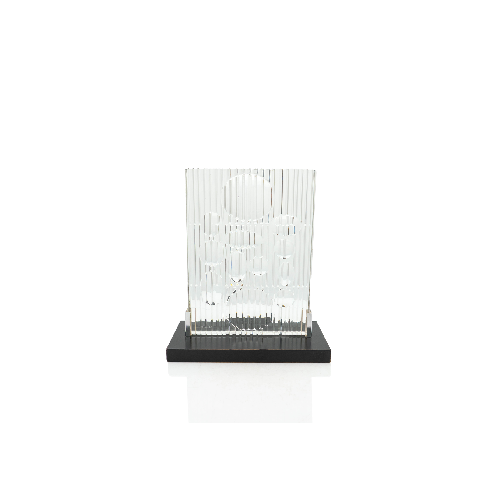 Victor Vasarely Glass Optical Sculpture