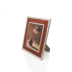 Nickel & Leather Frame