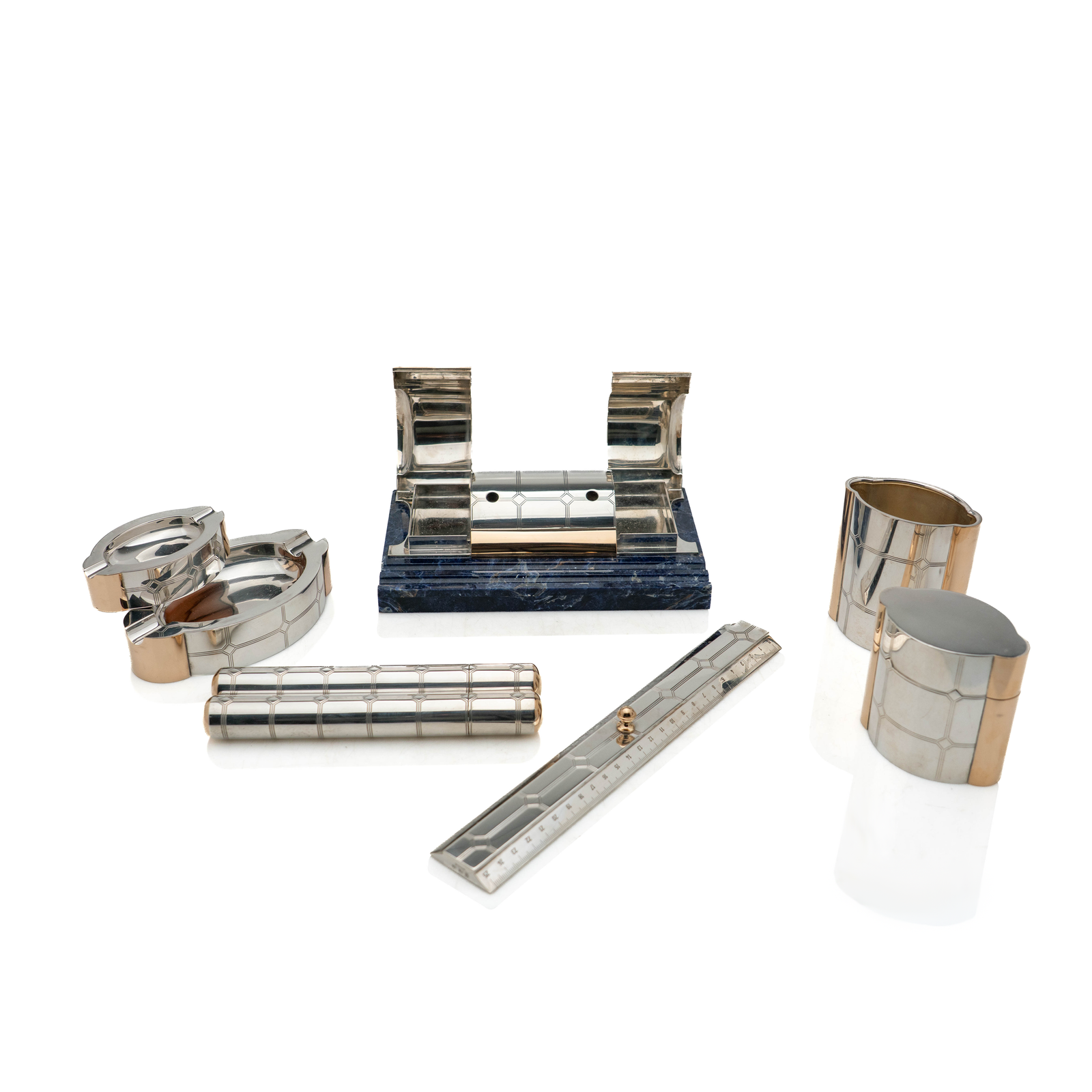 Harry Winston Sterling & Gold Desk Set