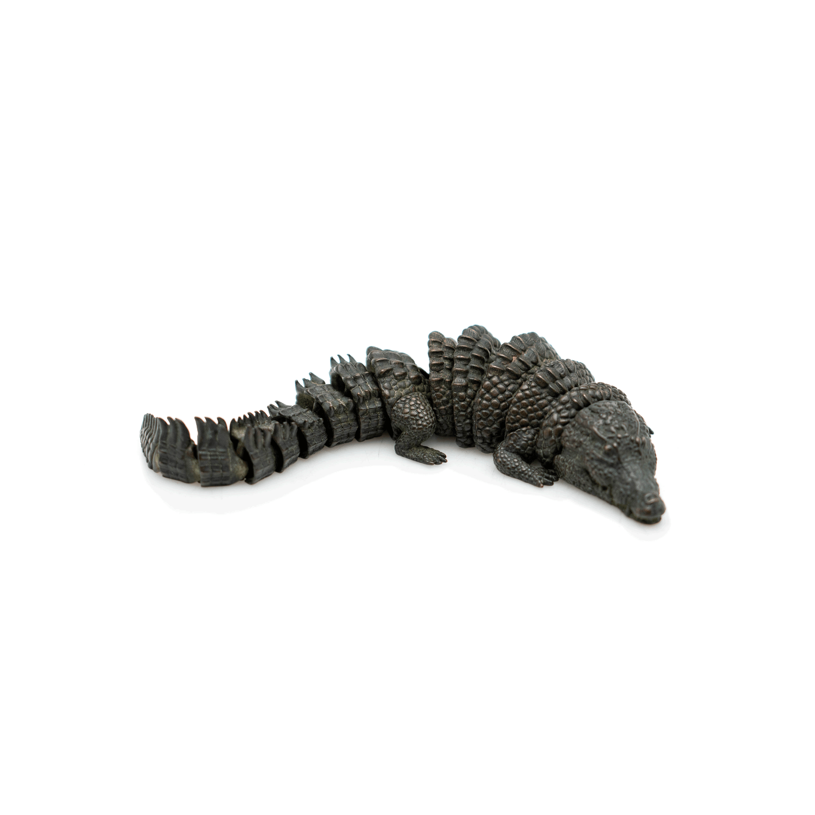 Japanese Bronze Articulated Alligator