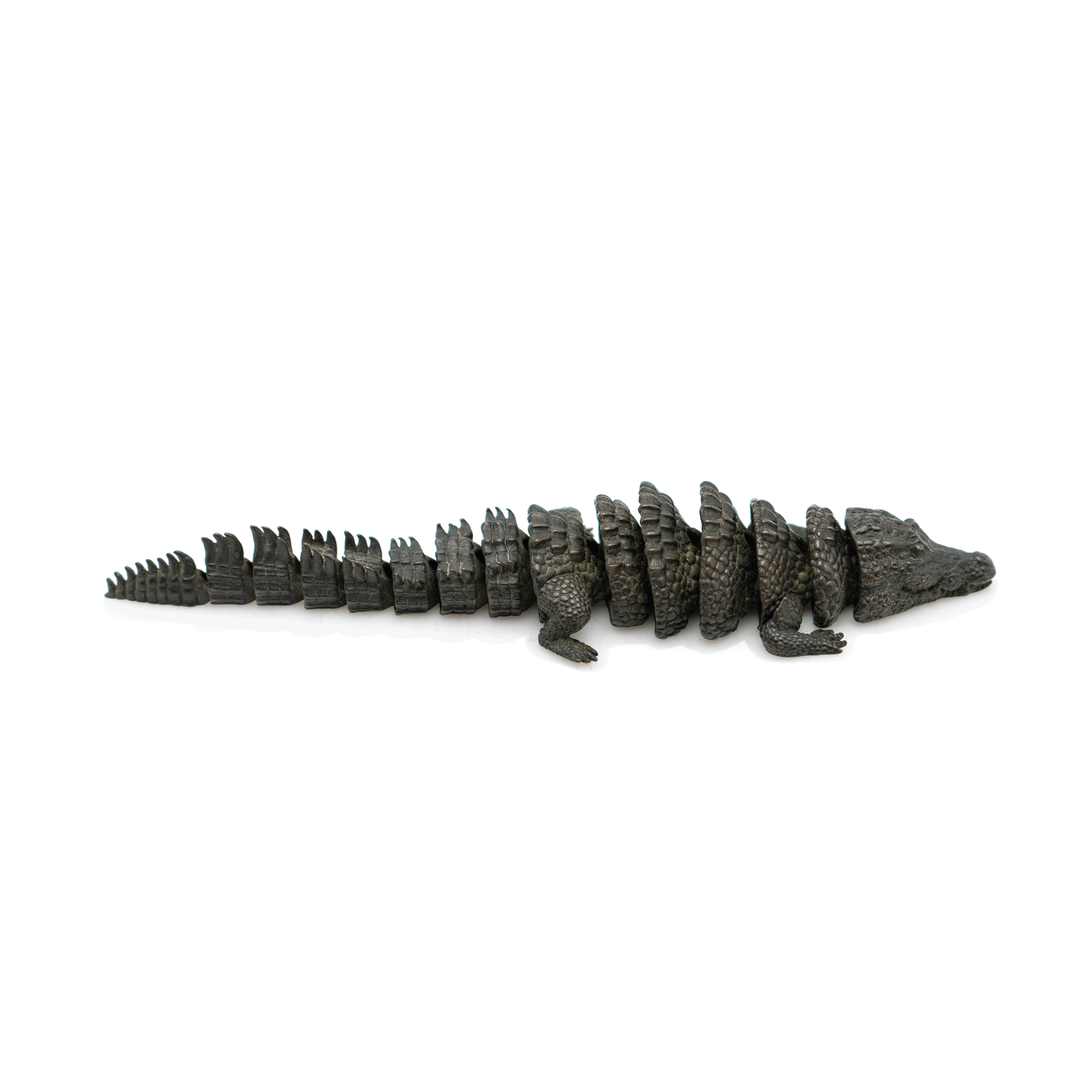 Japanese Bronze Articulated Alligator