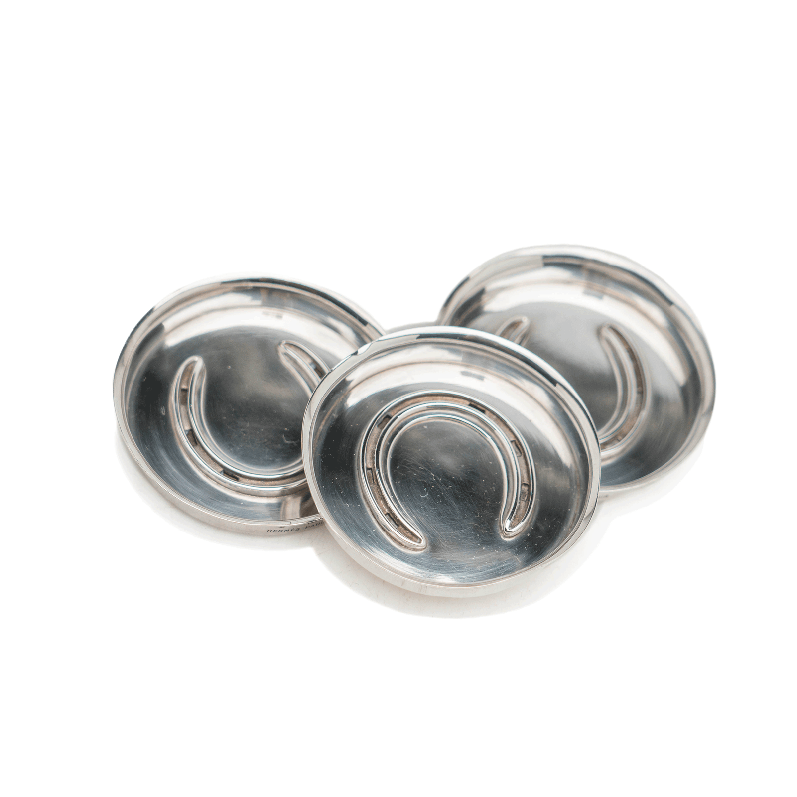 Hermes Sterling Horse Shoe Dishes