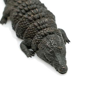 Japanese Bronze Articulated Alligator