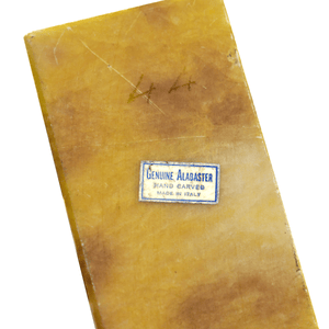 Alabaster Tennis Ball Bookends, Italian