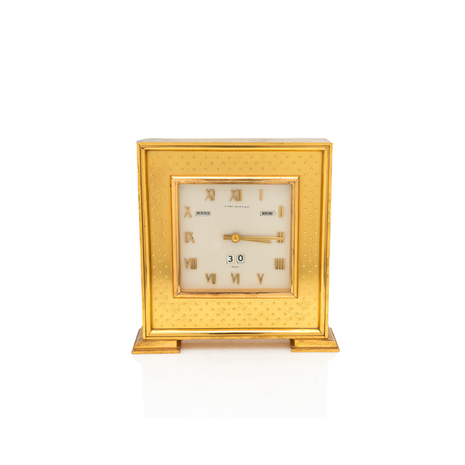 Kirby Beard Gilt Brass Clock