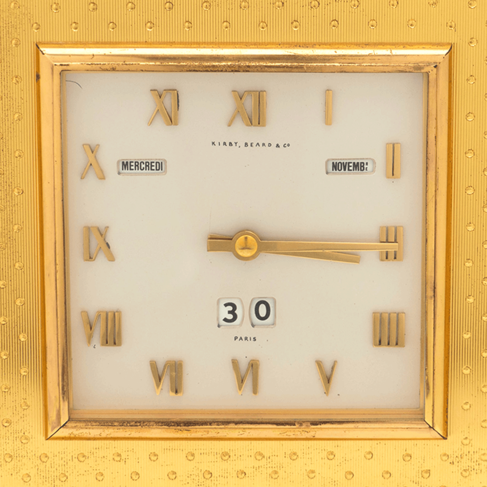 Kirby Beard Gilt Brass Clock