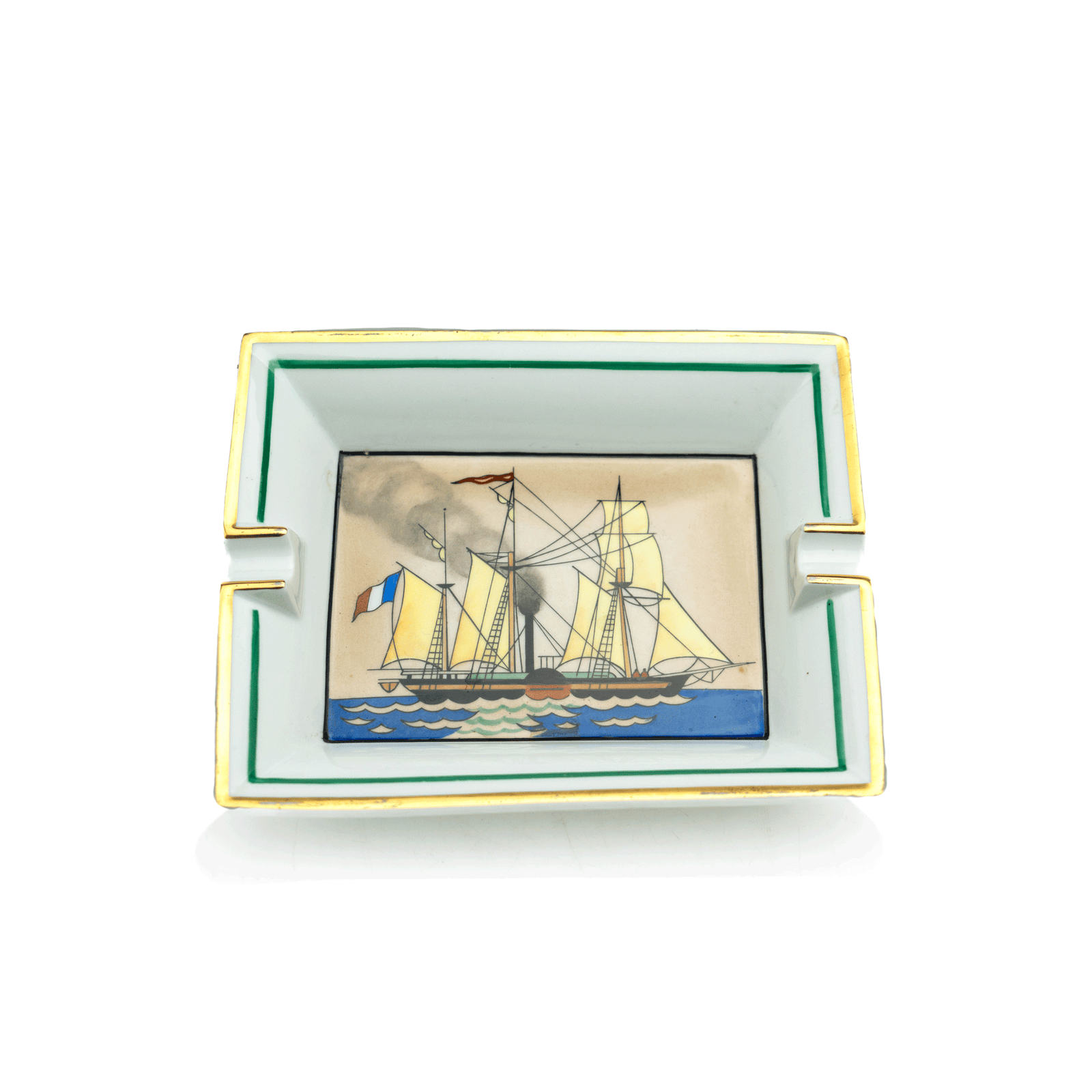 Hermes Porcelain Ashtray, French Ship