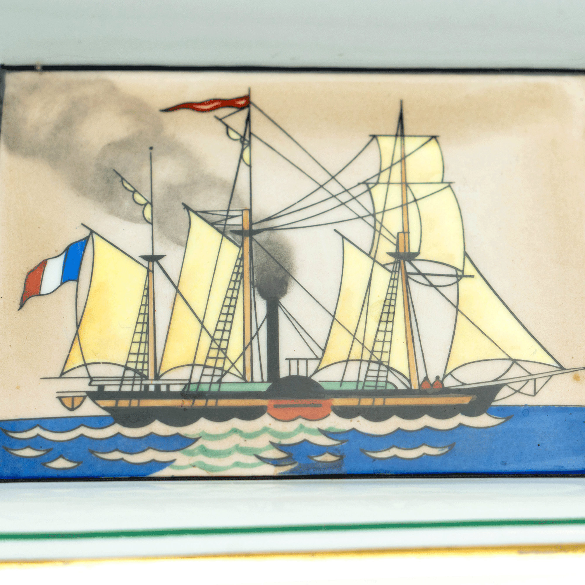 Hermes Porcelain Ashtray, French Ship