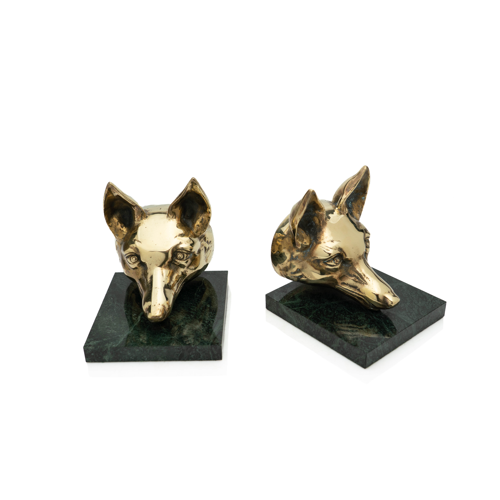 Fox Head Bookends, Italian 1960s