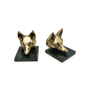 Fox Head Bookends, Italian 1960s