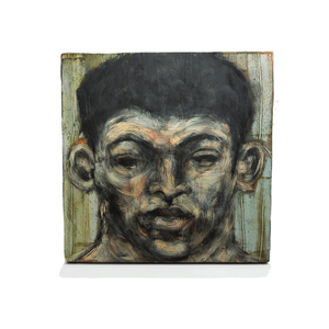 Modernist Portrait on Wood