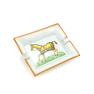 Hermes Porcelain Ashtray, Racing Horse