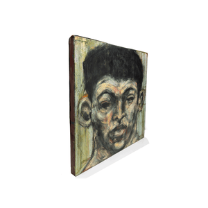 Modernist Portrait on Wood