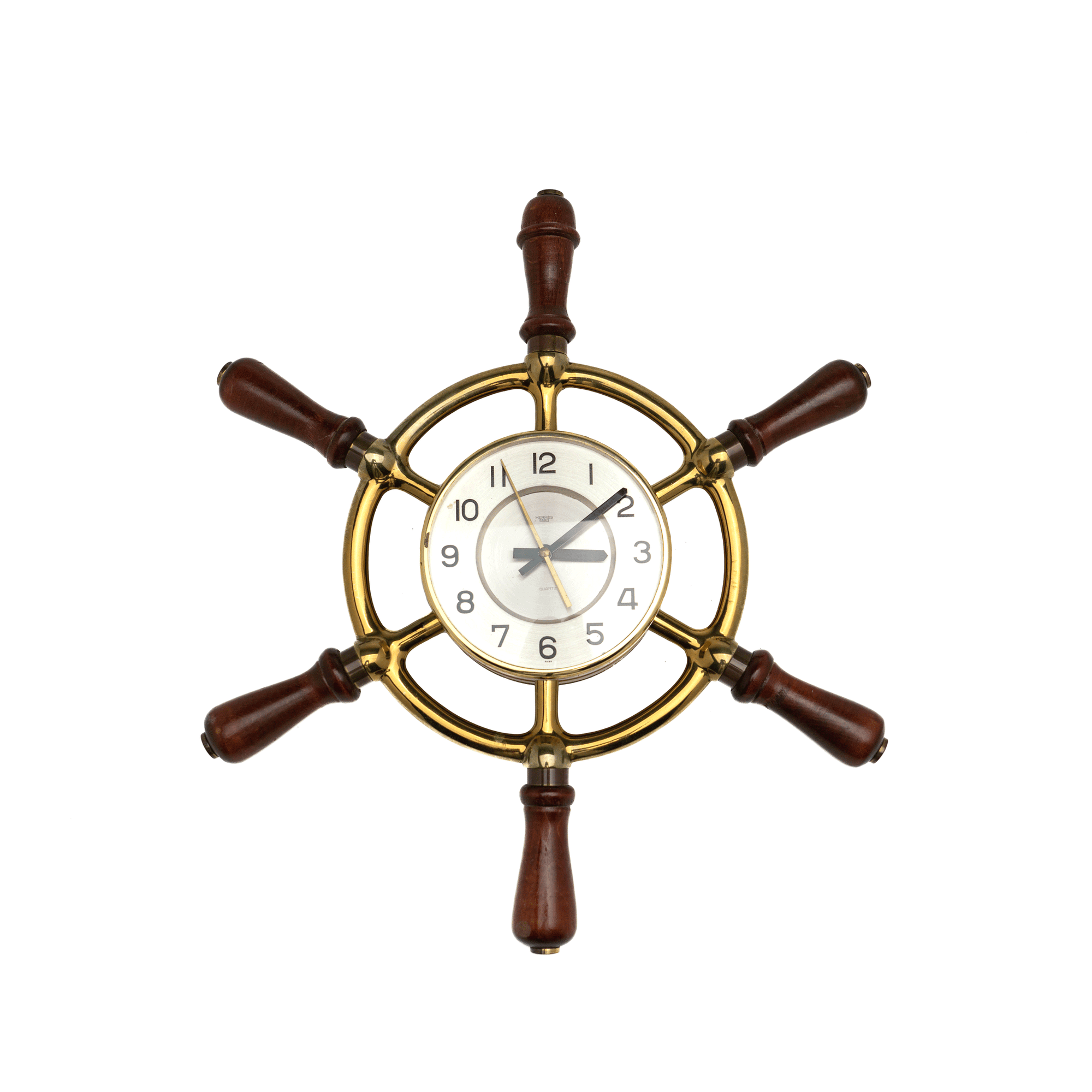 Hermes Ships Wheel Clock