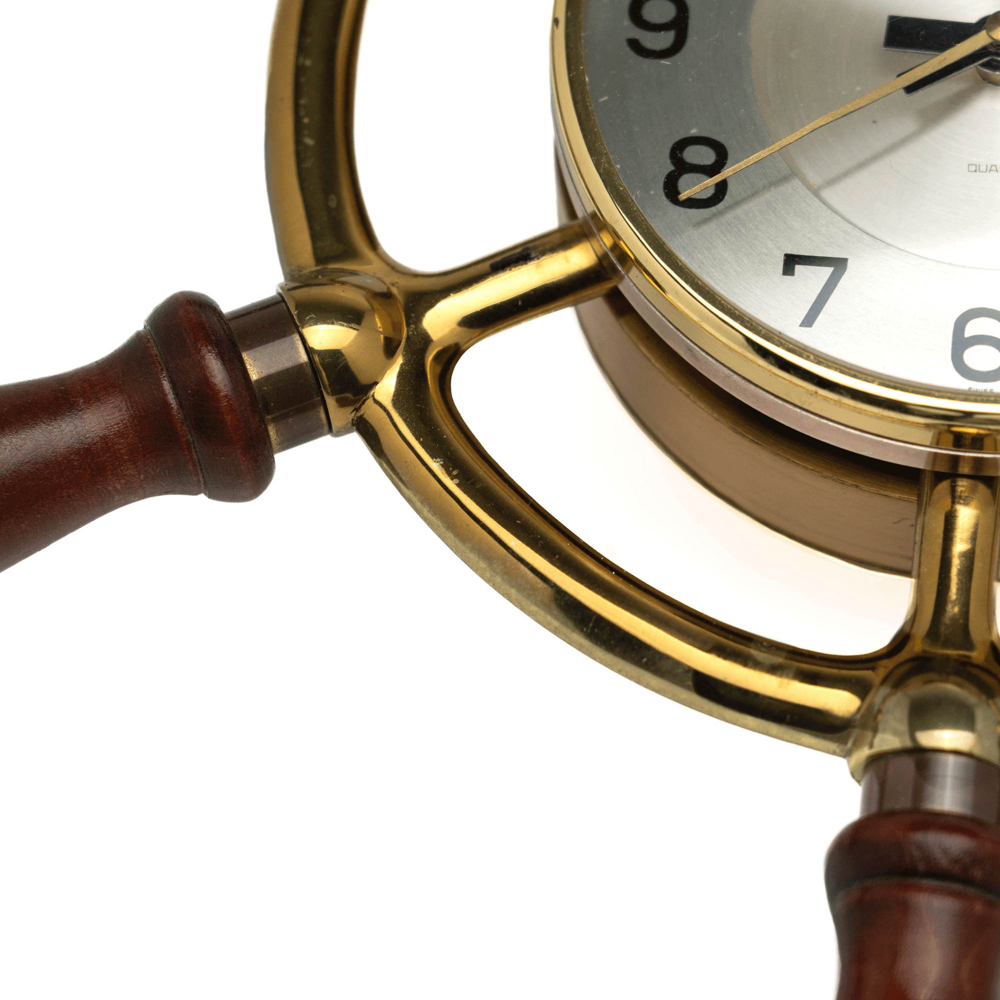 Hermes Ships Wheel Clock