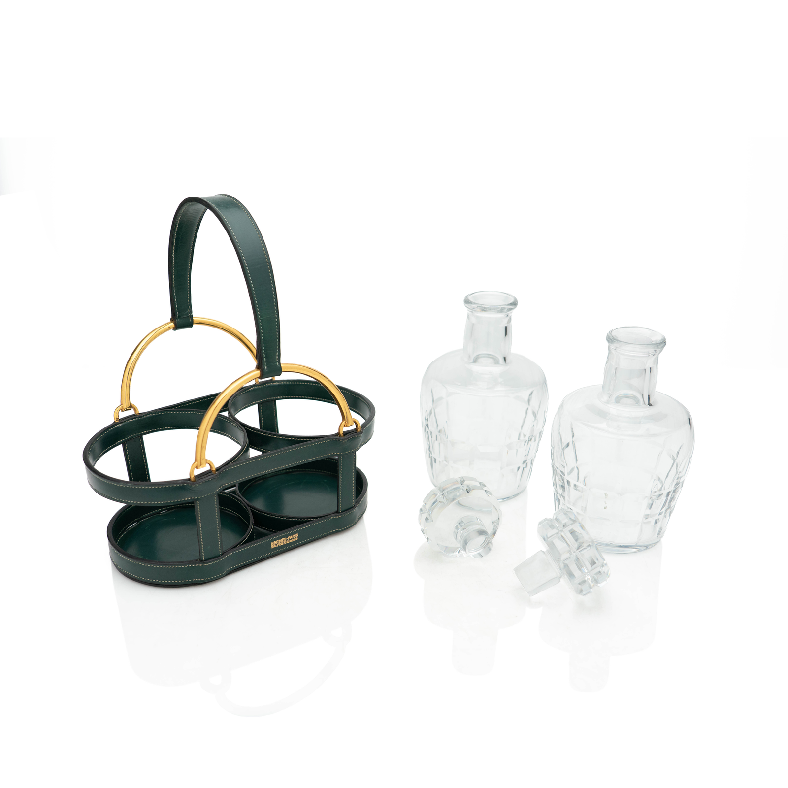 Hermes Decanter Caddy, Green