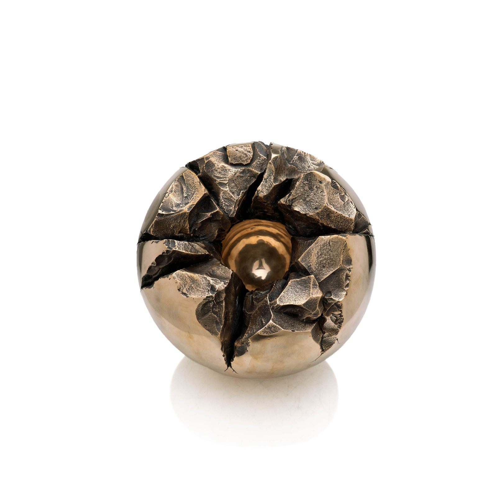 Cracked Bronze Sphere Champagne Caddy, Robert Myers