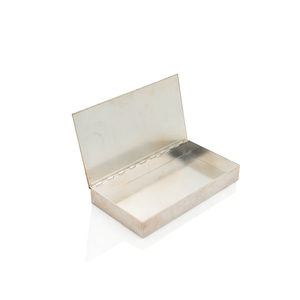 Meurgey Straw & Silver Plate Box