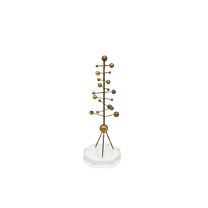 Bronze & Lucite Molecular Sculptures.