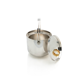 French Ice Bucket, Gilt Ring Handle