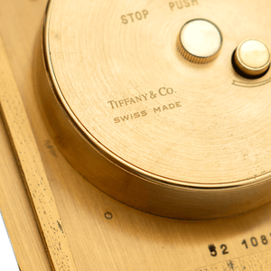 Tiffany & Co Stone & Gold Plated Clock