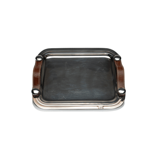 Hermes Serving Tray Leather Handles