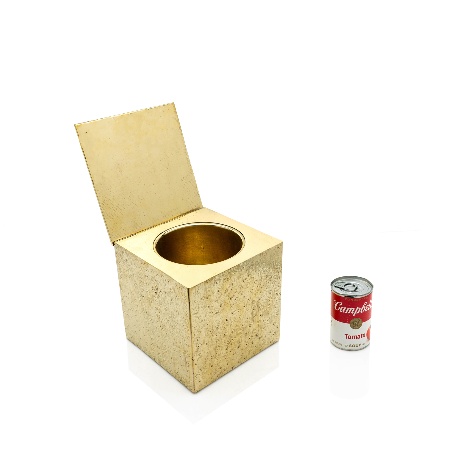 French Ostrich Embossed Ice Bucket