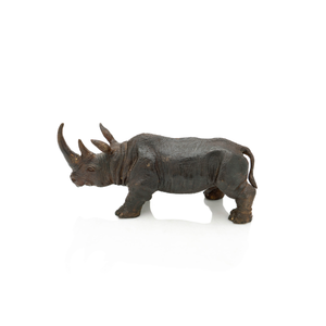 Japanese Bronze Rhino, Meiji Period