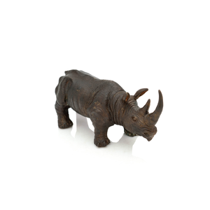 Japanese Bronze Rhino, Meiji Period