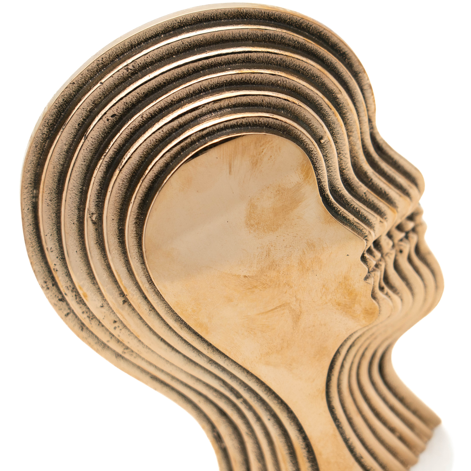 French Bronze Stacked Bust, 1970s