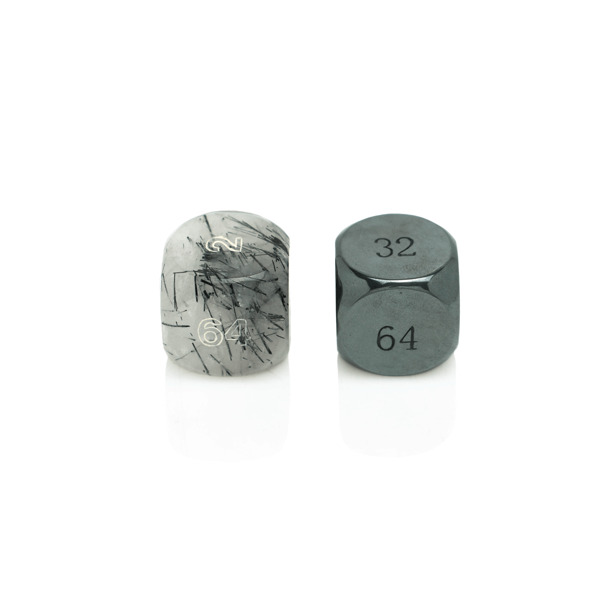 Rutile Quartz & Onyx Dice