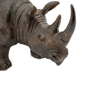 Japanese Bronze Rhino, Meiji Period