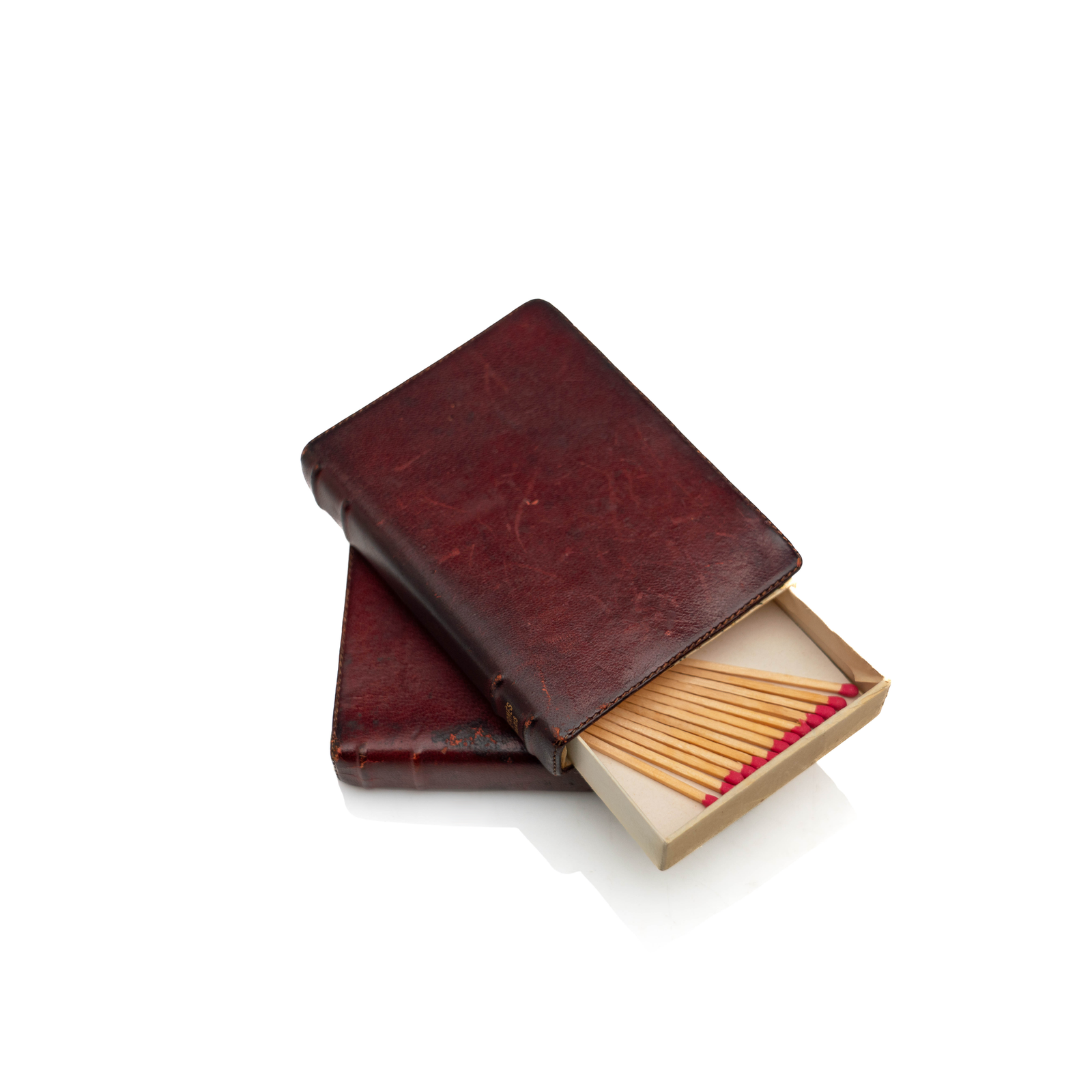 Hermes Leather Book Form Match Boxes