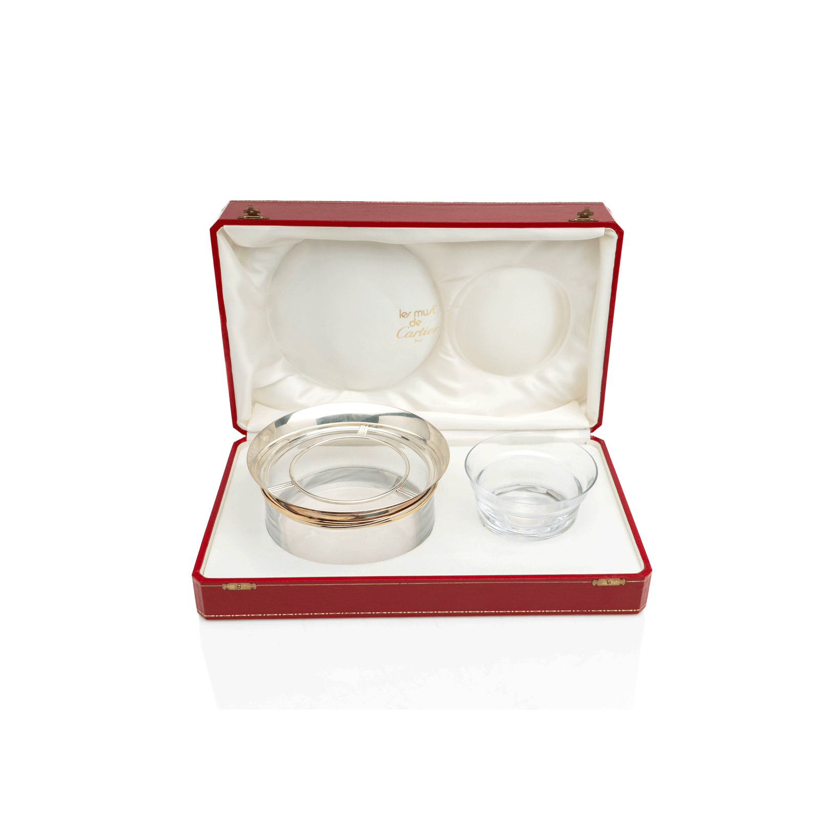 Cartier Sterling & Crystal Caviar Service