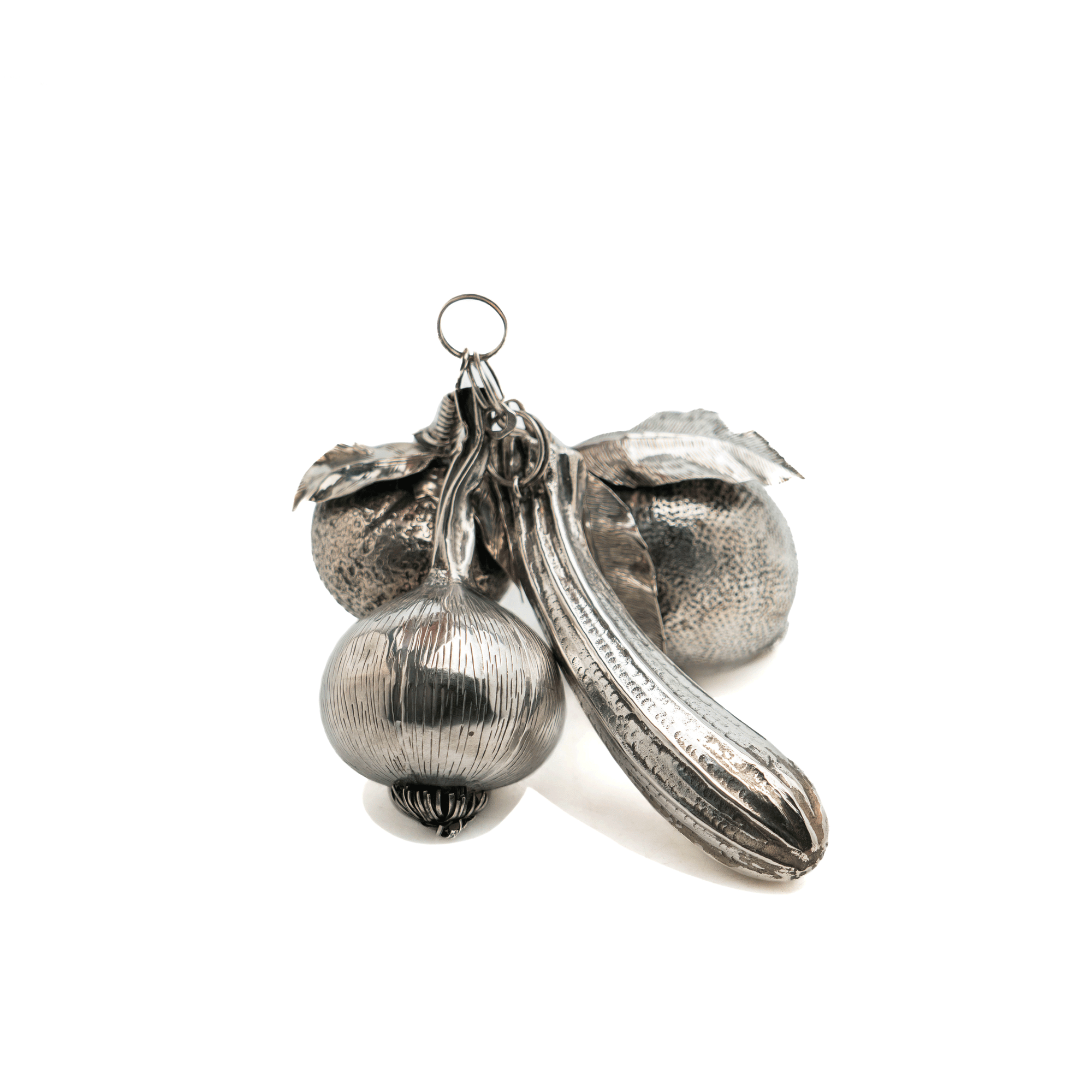 Hyperrealistic Sterling Silver Fruit
