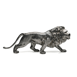 Sterling Lion Sculpture, 19th c.