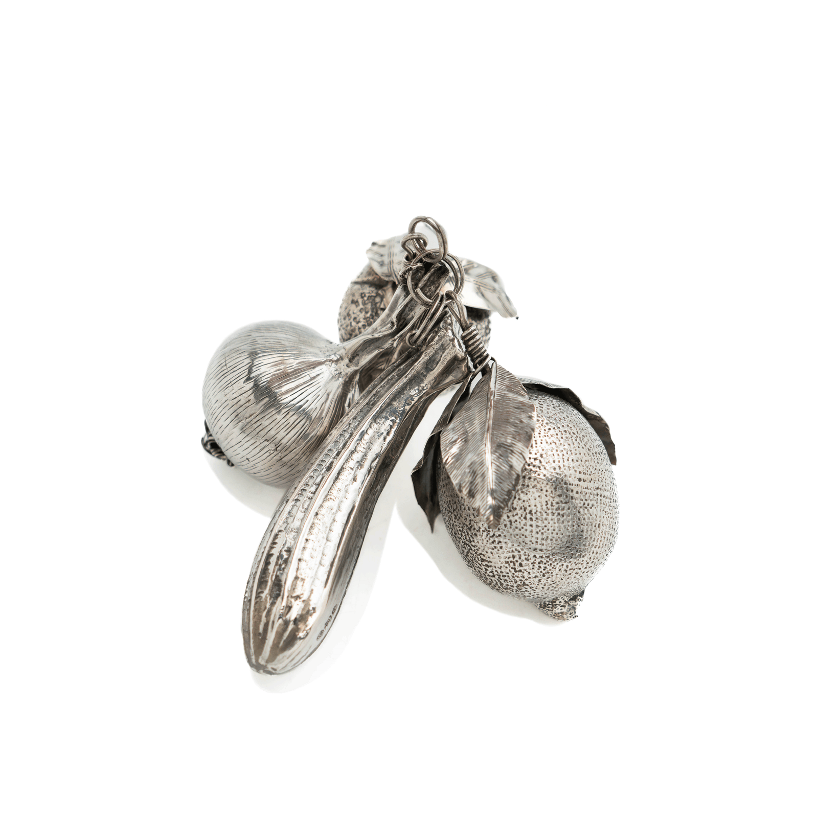 Hyperrealistic Sterling Silver Fruit