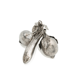 Hyperrealistic Sterling Silver Fruit