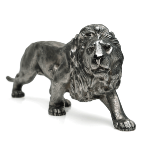 Sterling Lion Sculpture, 19th c.