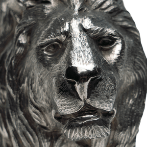 Sterling Lion Sculpture, 19th c.